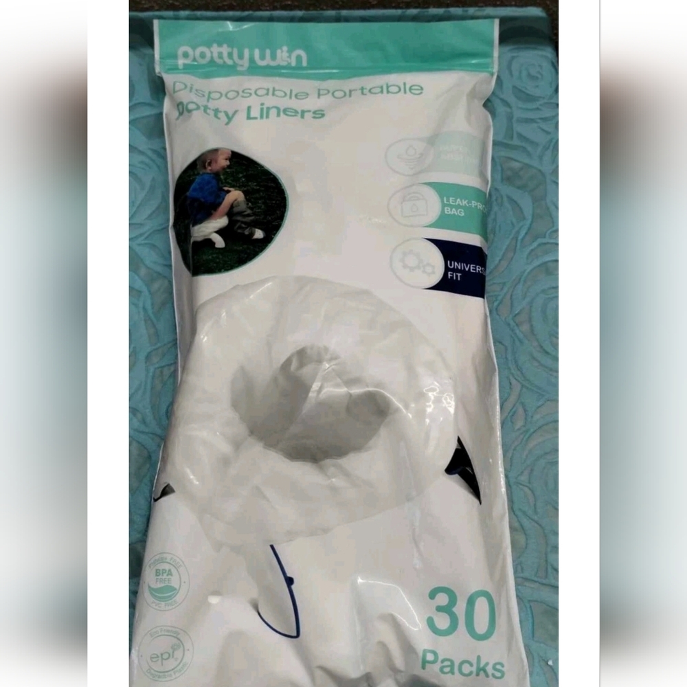 Potty Win 30-Pack Disposable Portable Potty Liners Refill Bags Universal Fit NEW